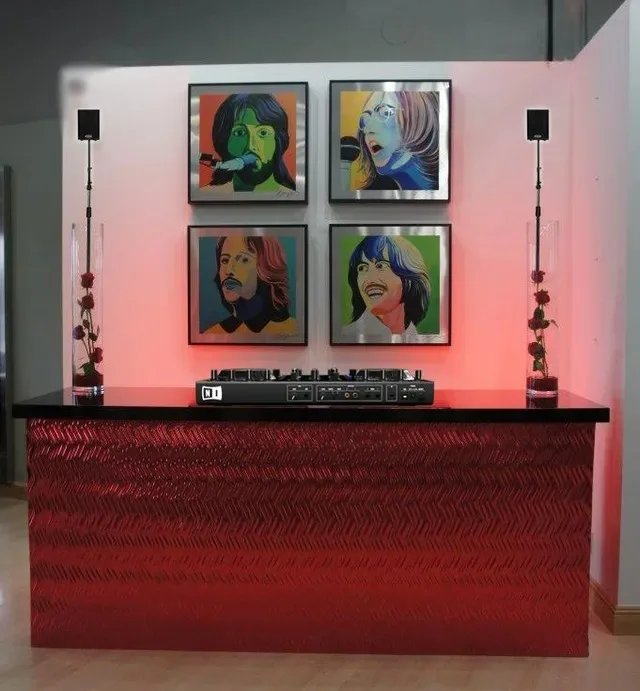 8_ Red Contempo DJ Booth Black Top in Pompano Beach, Florida