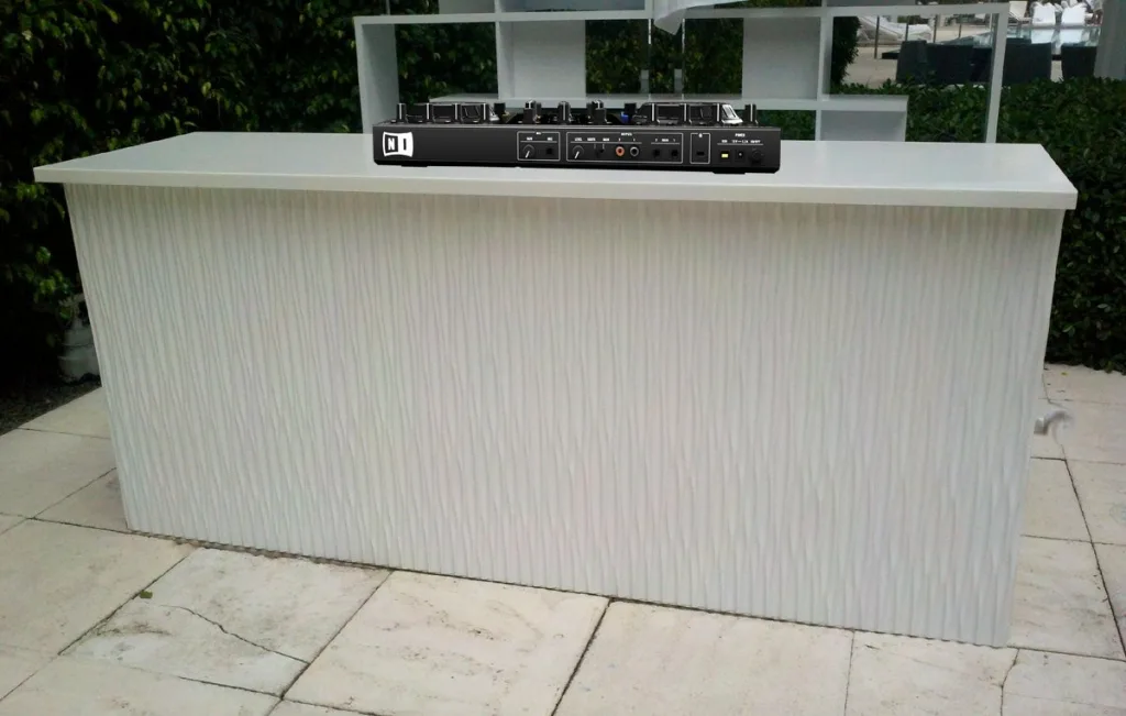 White Wave DJ Booth w/ White Top