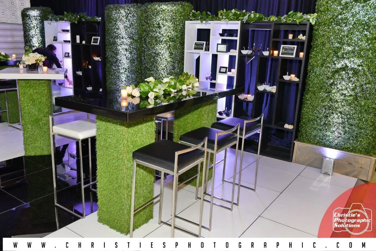 Alpine Communal High Top - Black Top Grass Bases 72_W x 30_D x 42_H in Pompano Beach, Florida