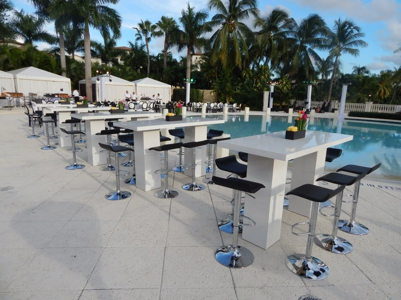 Alpine Communal High Top - White Top White Base 72_W x 30_D x 42_H in Pompano Beach, Florida