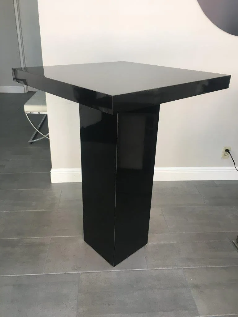 Alpine High Top - Black Top Black Base 30_W x 30_D x 42_H in Pompano Beach, Florida