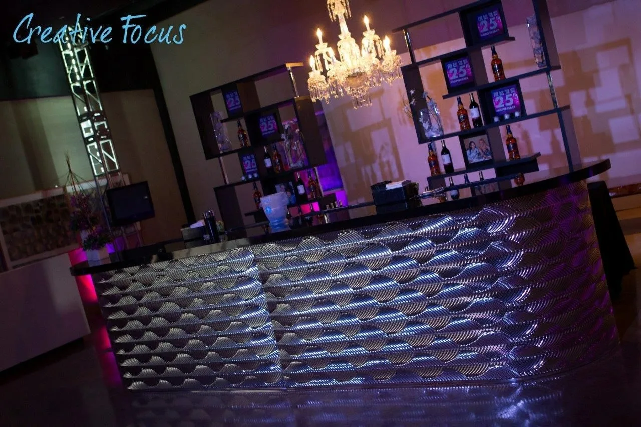 Art Deco Mirrored Bar 15_ Art Deco Mirrored Double Bar w_ Black Tops in Pompano Beach, Florida