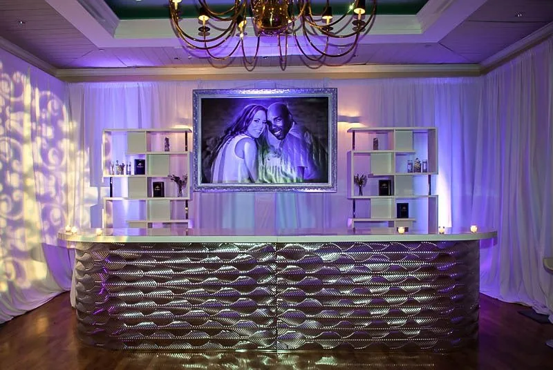 Art Deco Mirrored Bar 15_ Art Deco Mirrored Double Bar w_ White Tops in Pompano Beach, Florida