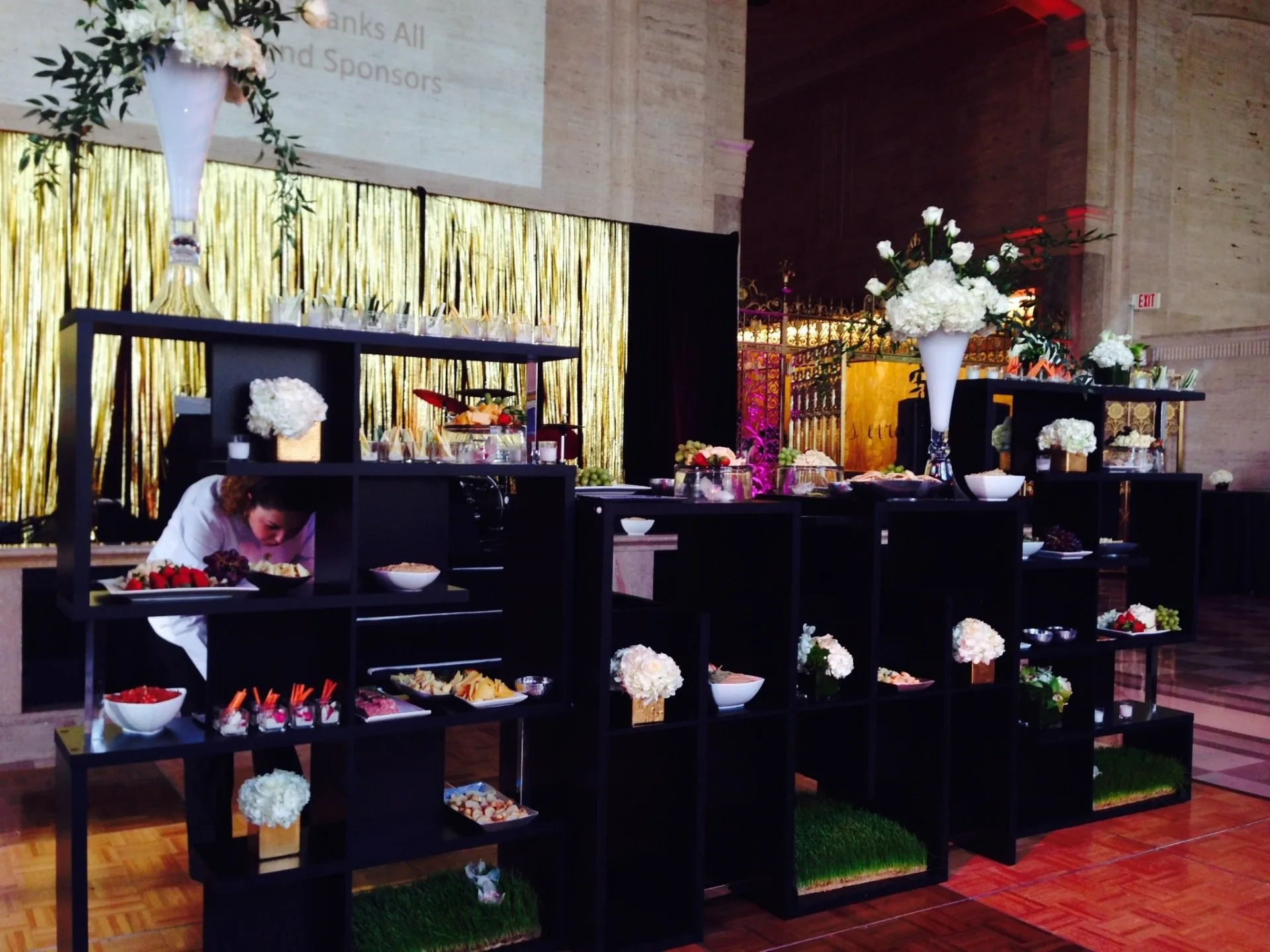 Black Deco Food Stations in Pompano Beach, Florida