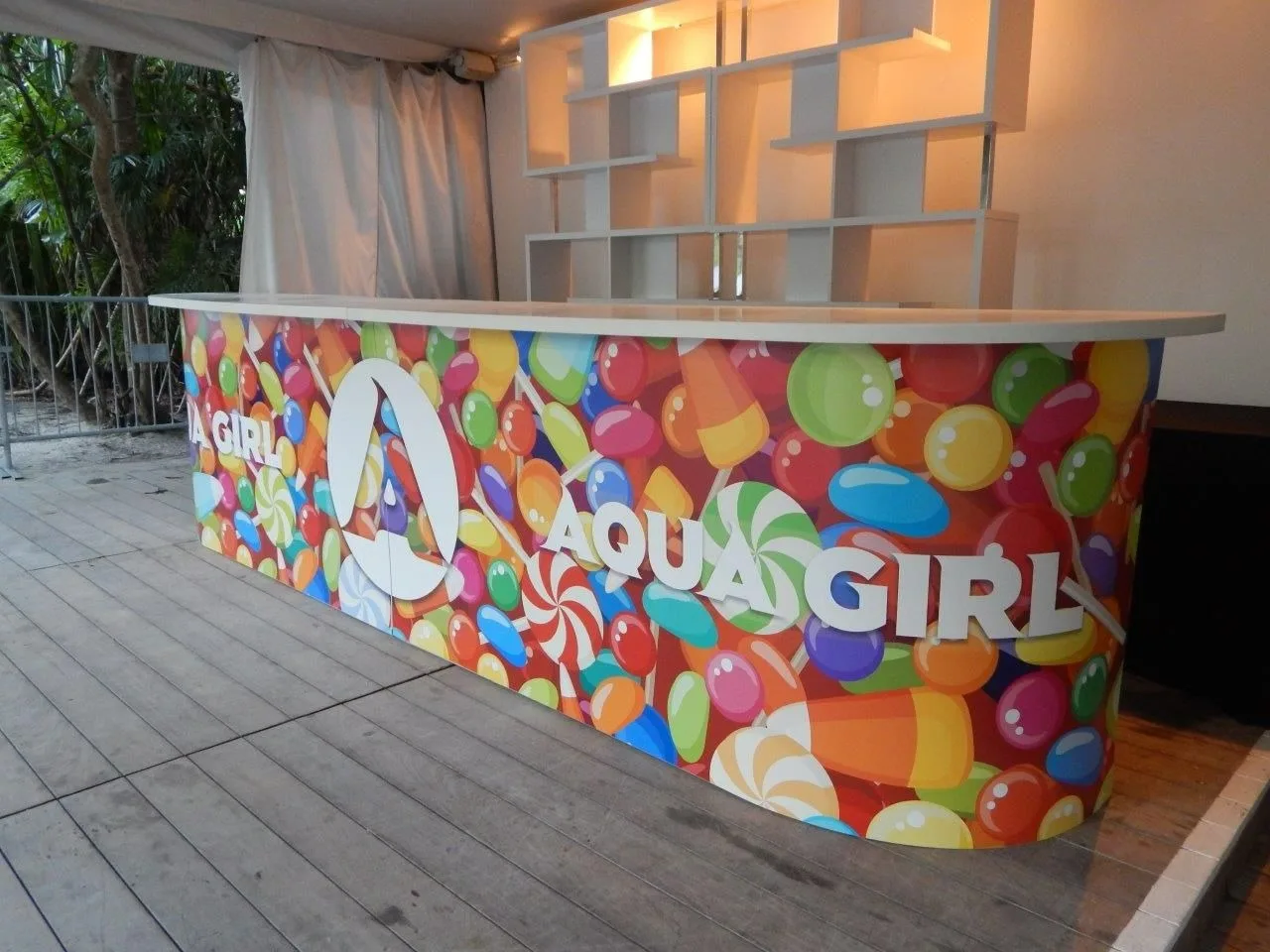 Branded Bar 15_ Branded Acrylic Double Bar w_ White Tops in Pompano Beach, Florida