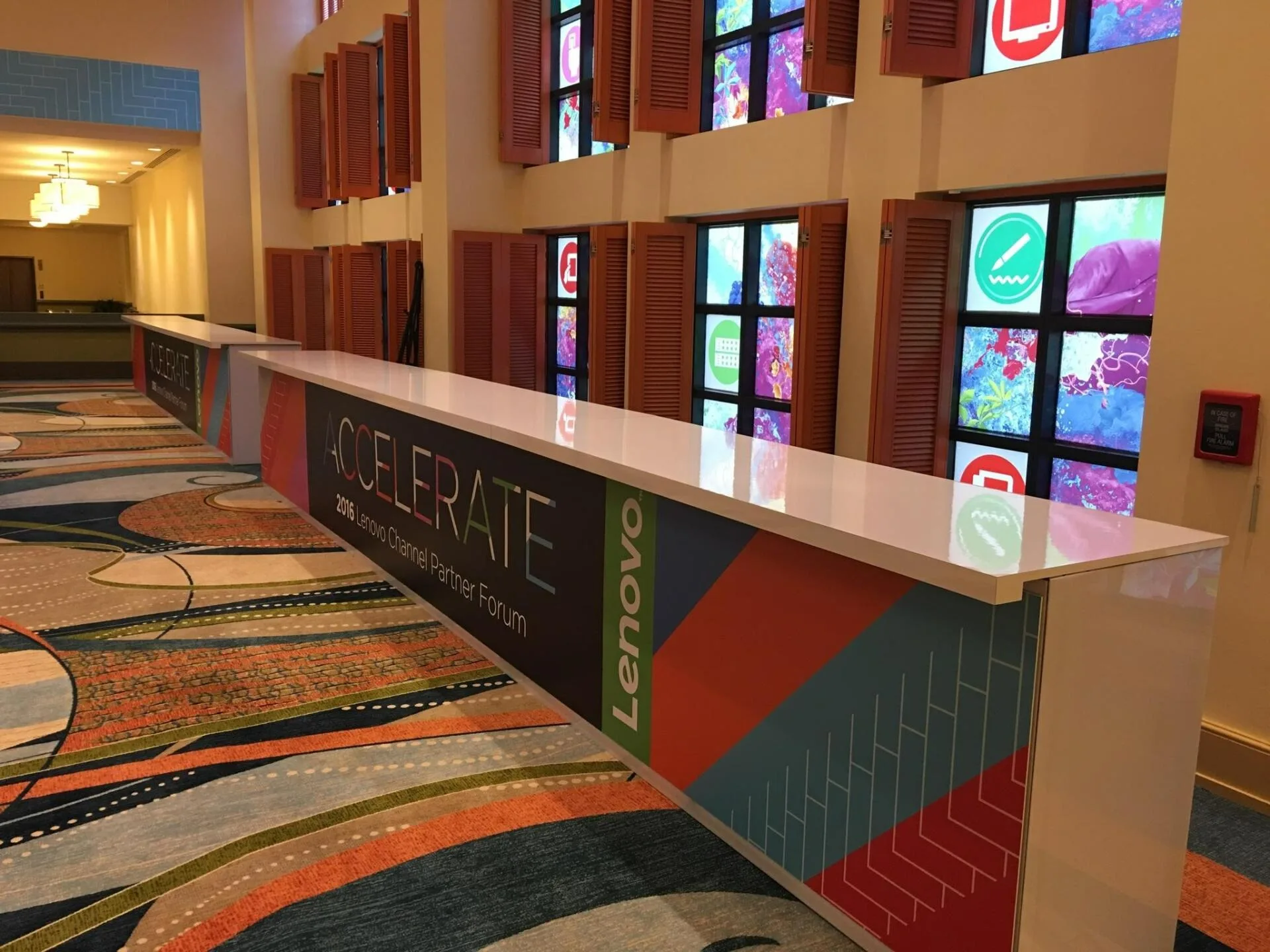 Branded Registration Counter in Pompano Beach, Florida