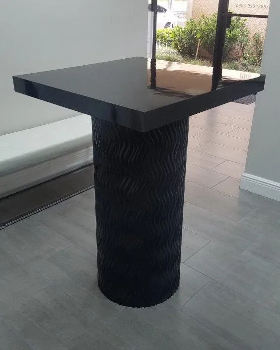 Contempo Black High Top - Black Top 30_W x 30_D x 42_H in Pompano Beach, Florida