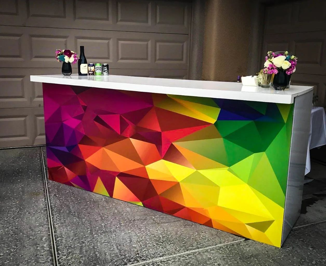 Designer Acrylic Bar 8_ SOLO Designer Acrylic Bar White Top - Full Logo Wrap in Pompano Beach, Florida