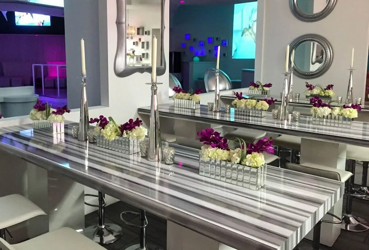 Estonia Communal High Top Table White Base in Pompano Beach, Florida_