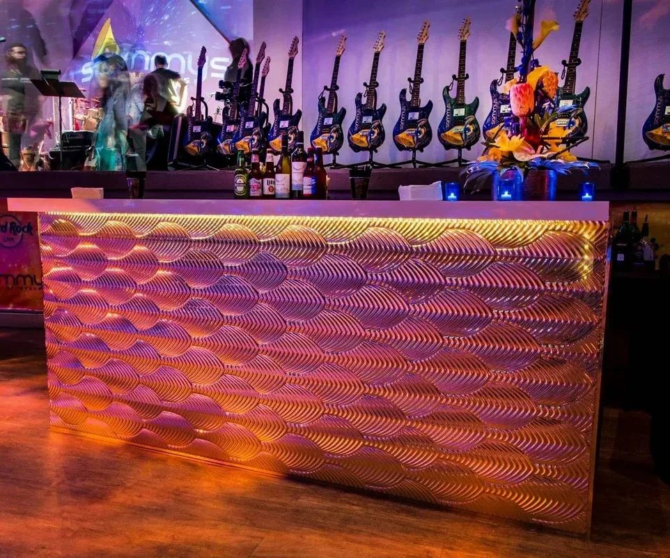 Gatsby Gold Mirrored Bar 8_ Gatsby Gold Mirrored SOLO Bar w_ White Top in Pompano Beach, Florida