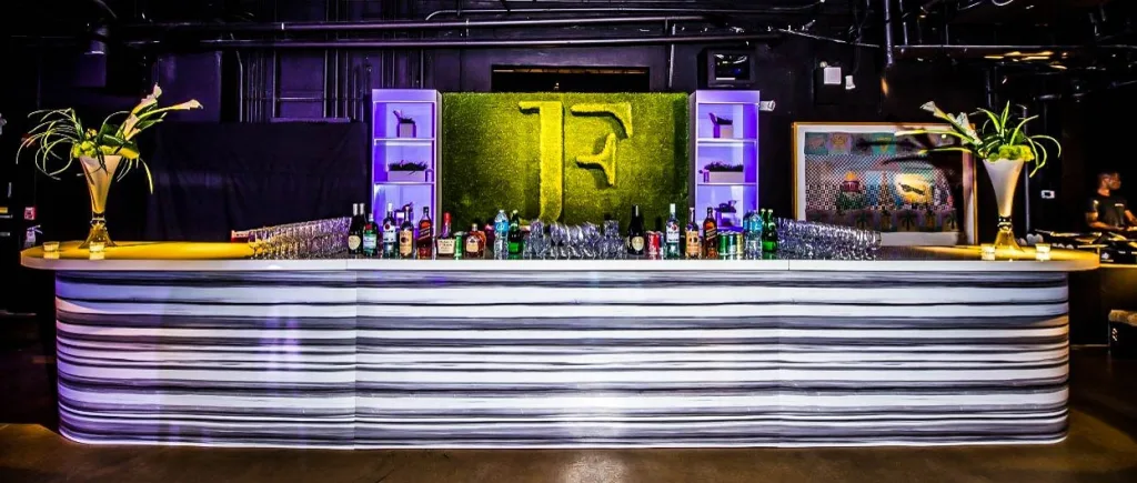 Grass Back Bar Wall w/ Custom Grass Logo