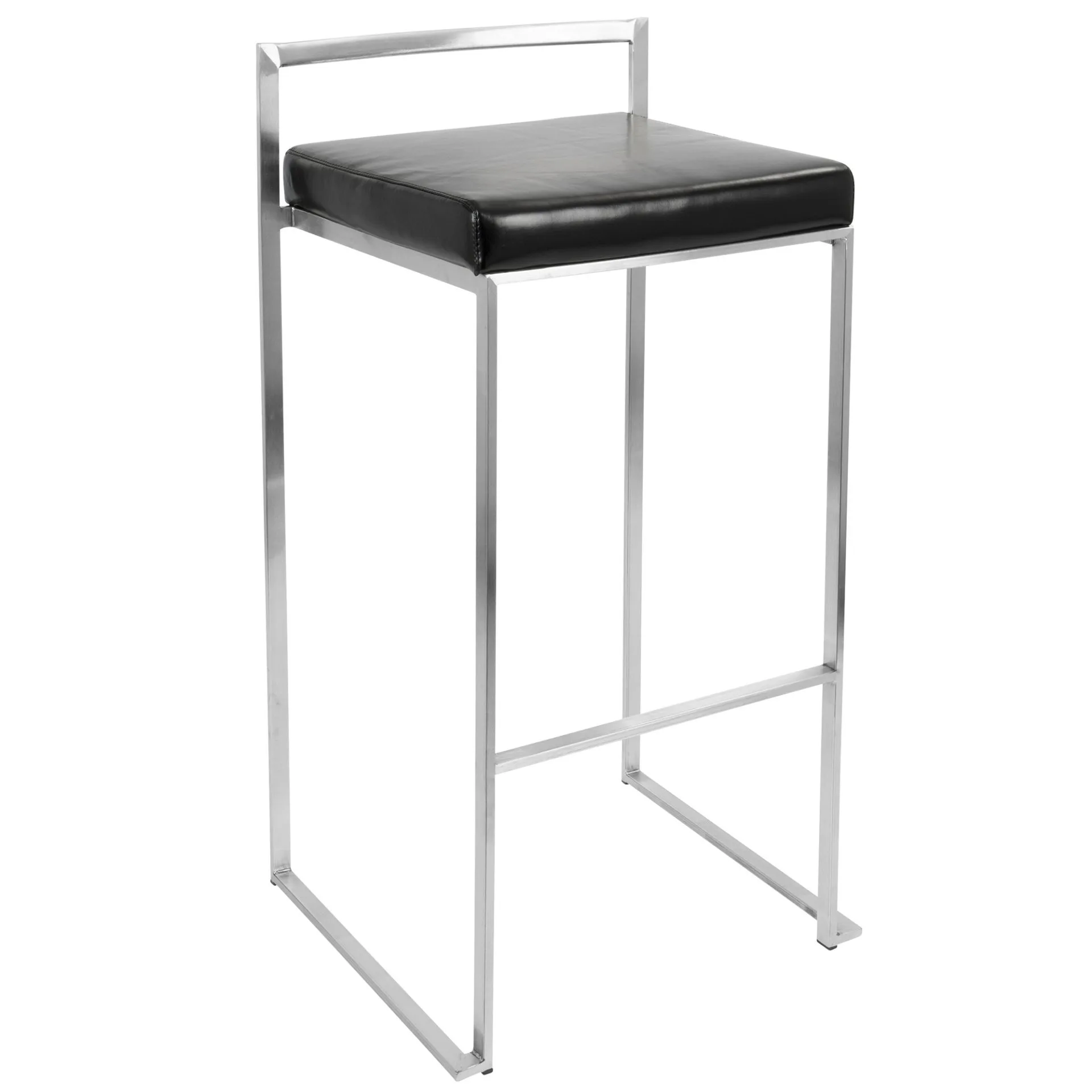 Malta Bar Stool - Black 16.25”L x 17.75”W x 34”H Seat Height_ 31.5” in Pompano Beach, Florida