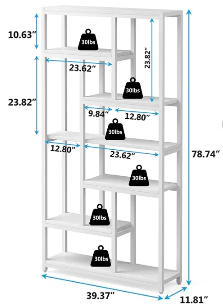 Nuvo White Back Bar Display Unit 39.37_W x 11.81_D x 78.74_H in Pompano Beach, Florida