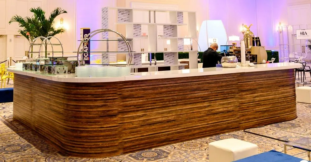 Plank Wood Bar 18_x15_ Plank Wood Center Bar w_ White Tops in Pompano Beach, Florida