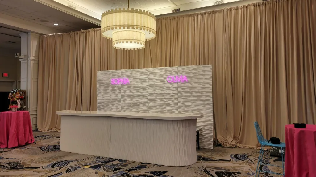 White Wave Back Bar Wall