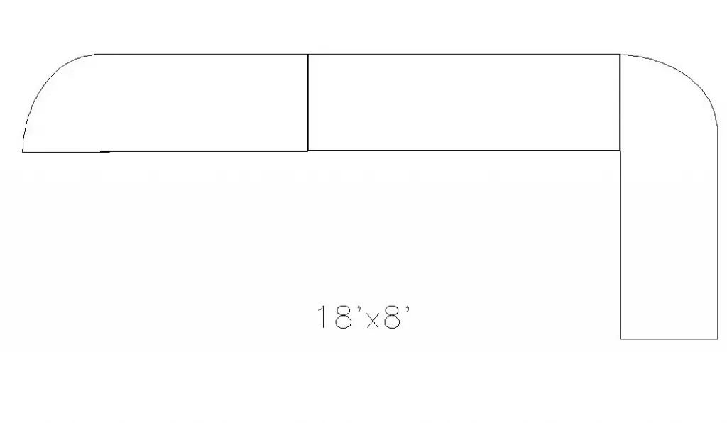 18'x8' Left Turn L-Shape