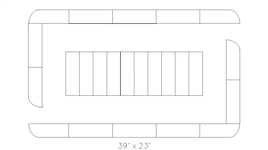 39'x23' Center Bar