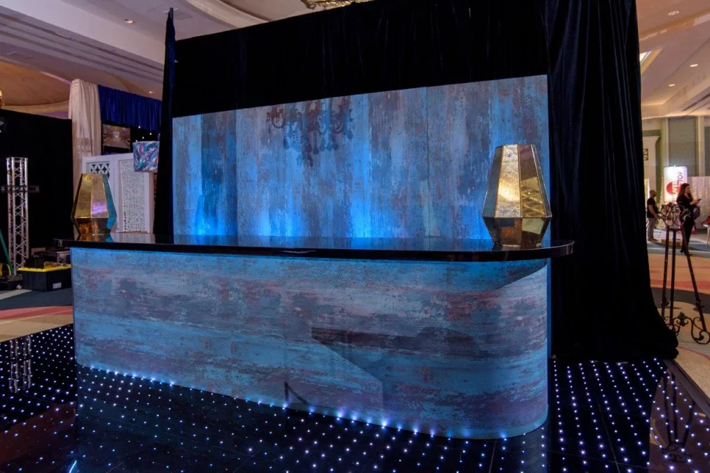 Blue Oxygen Back Bar Wall
