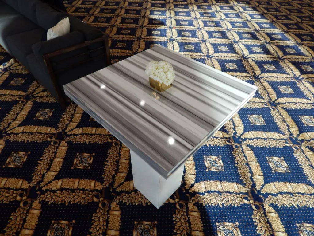 Estonia High Top Table w/ White Wood Top - 30"x30"x42"