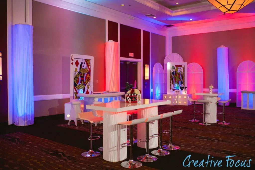 White Wave High Top Communal Table w/ White Top 6'x30"x42"